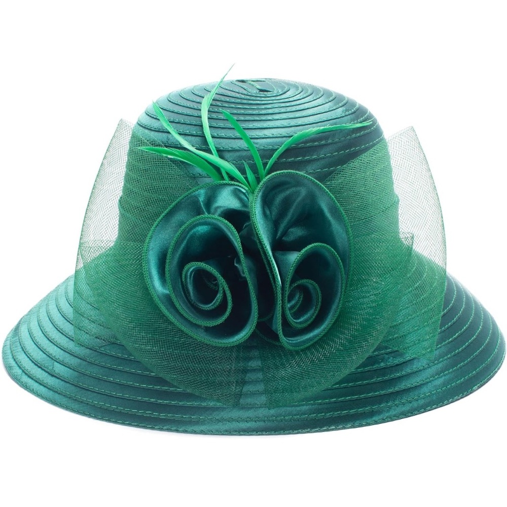 NIB Satin CRIN Wide Brim Sun Hat